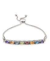 Multi-Gemstone Bolo Bracelet (2-3/8 ct. t.w.) in Sterling Silver