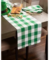 Design Imports Shamrock Buffalo Check Table Runner