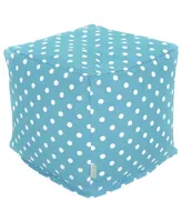 Majestic Home Goods Polka Dot Ottoman Pouf Cube 17" x