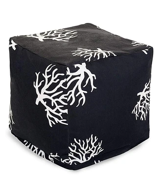 Majestic Home Goods Coral Ottoman Pouf Cube 17" x