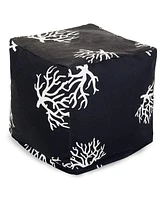 Majestic Home Goods Coral Ottoman Pouf Cube 17" x