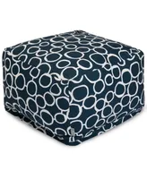 Majestic Home Goods Fusion Ottoman Square Pouf 27" x 17"