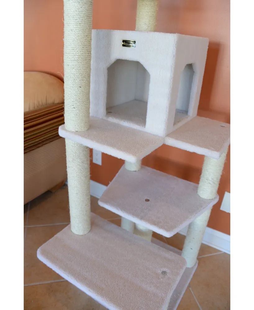 Armarkat Real Wood 6-Level Cat Tree, With Condo and Two Perches