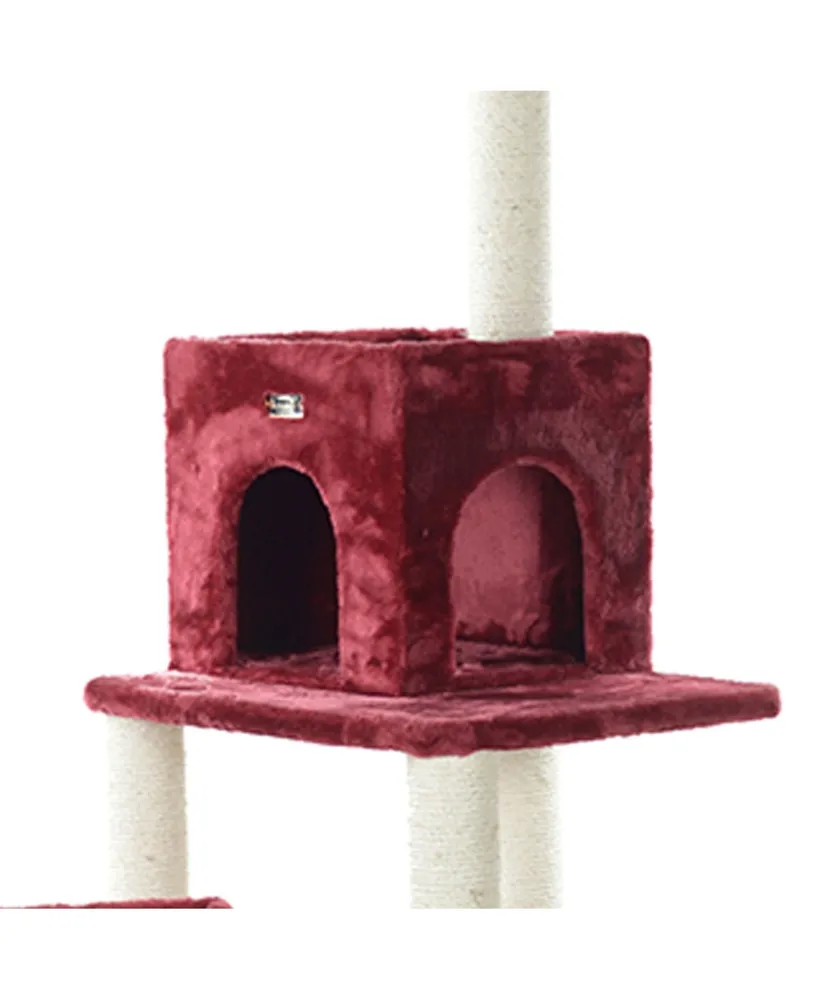 Armarkat Real Wood Cat Tower, Ultra Thick Faux Fur Covered Cat Condo