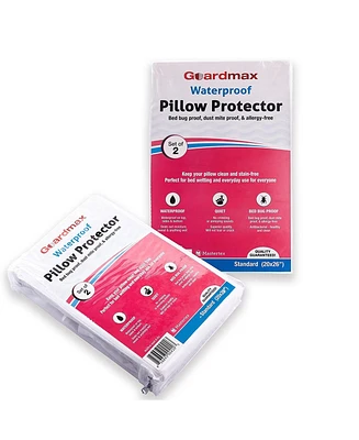 Guardmax Waterproof Zippered Pillow Protector - Standard Size