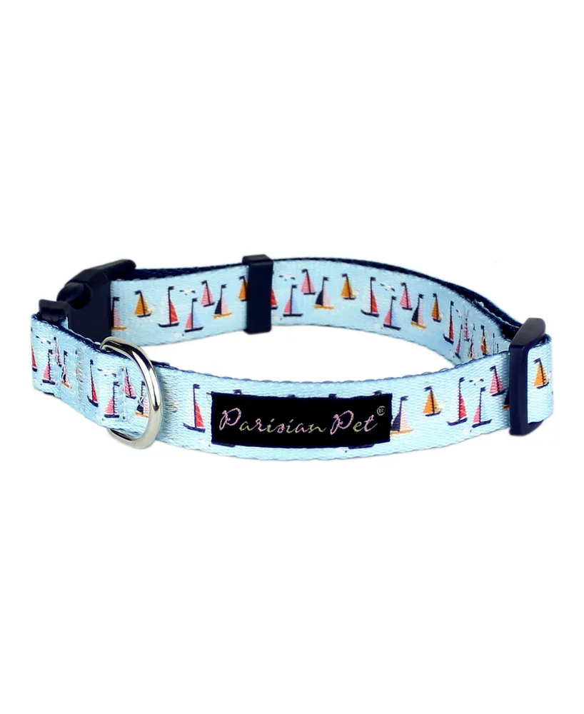 Parisian Pet Sail Boats Dog Collar