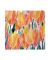 Ambesonne Tulip Set of 4 Napkins