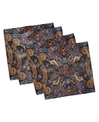 Ambesonne Paisley Set of 4 Napkins, 12" x 12"