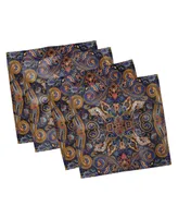 Ambesonne Paisley Set of 4 Napkins, 12" x 12"