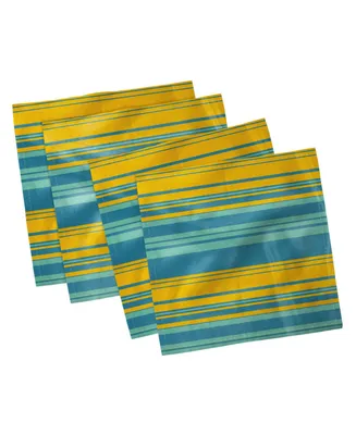 Ambesonne Contrast Lines Set of 4 Napkins