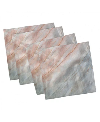 Ambesonne Marble Set of 4 Napkins, 12" x 12"
