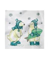 Ambesonne Polar Bear Set of 4 Napkins