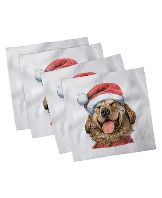 Ambesonne Labrador Set of 4 Napkins, 12" x 12"