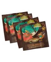 Ambesonne Forest Friends Set of 4 Napkins, 12" x 12"