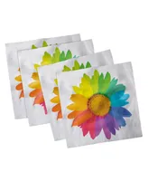 Ambesonne Flower Set of 4 Napkins