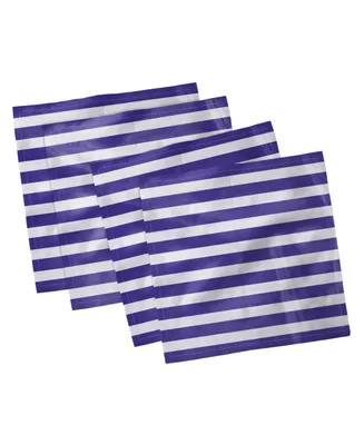 Ambesonne Striped Set of 4 Napkins, 18" x 18"