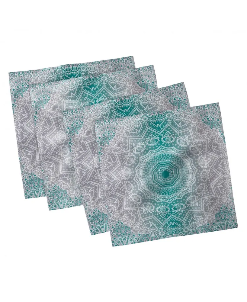 Ambesonne Mandala Form Set of 4 Napkins, 18" x 18"