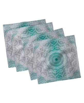 Ambesonne Mandala Form Set of 4 Napkins, 18" x 18"