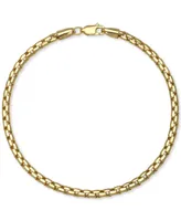 Rounded Box Link Chain Bracelet in 14k Gold