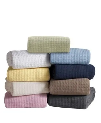 Beatrice Home Grand Hotel Waffle Knit Cotton Blanket Collection