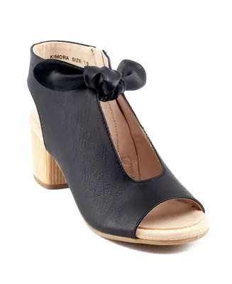 Gc Shoes Women's Kimora Knot Detail Block Heel Dress Sandals