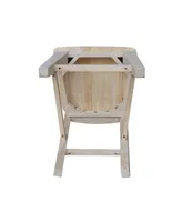 International Concepts Canyon Collection Solid Back Counter Height Stool