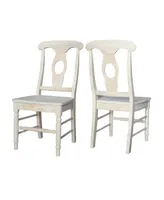 International Concepts Empire Chairs with Solid Wood Seats, Set of 2