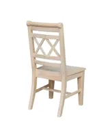 International Concepts Canyon Collection Double X- Back Chairs, Set of 2