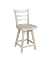 International Concepts Emily Counter Height Stool with Swivel and Auto Return