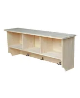 International Concepts Wall Shelf Unit with Storage