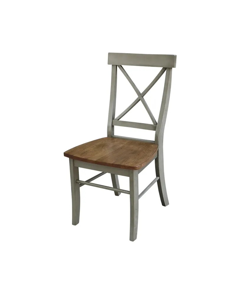 International Concepts X-Back Chair with Solid Wood Seat