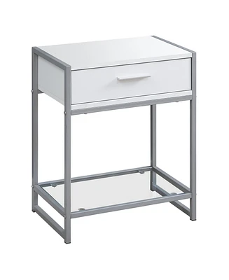 Monarch Specialties Accent Table - 22" H, Tempered Glass