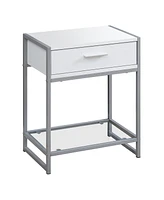 Monarch Specialties Accent Table - 22" H, Tempered Glass