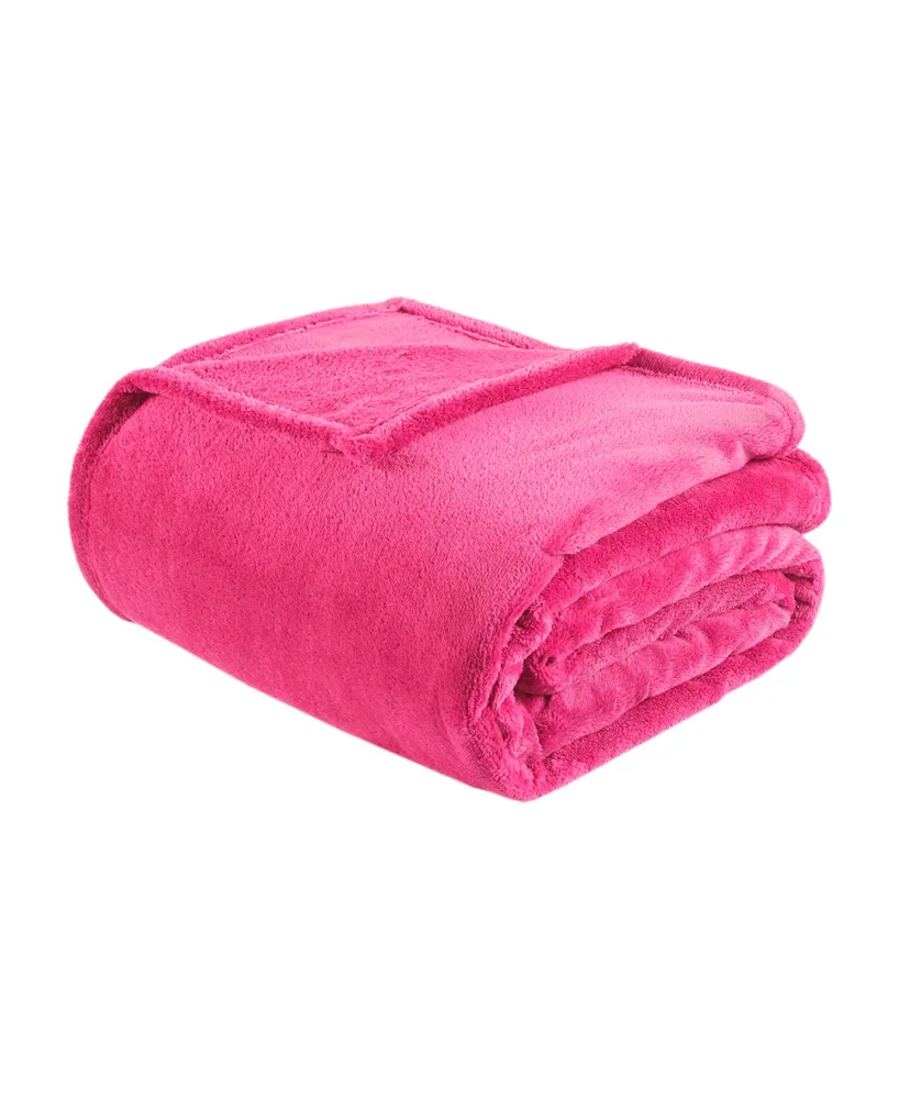 Full/Queen Microlight Plush Blanket Pink