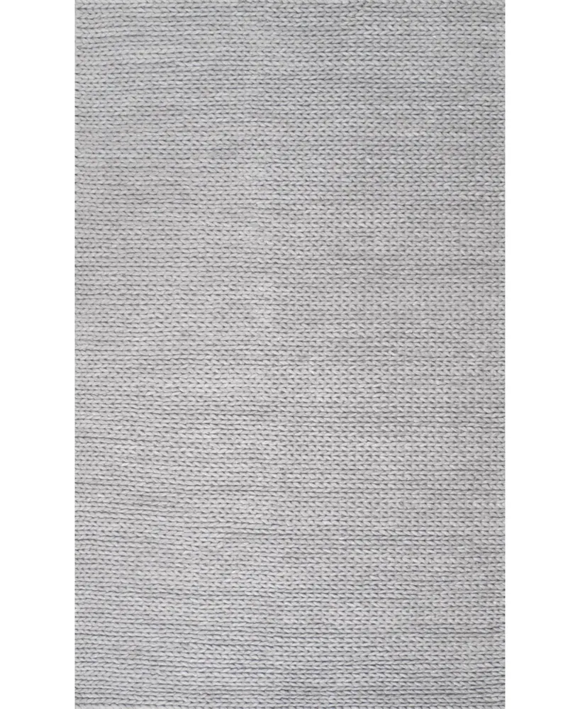 nuLoom Textures Handwoven Caryatid Solid 3' x 5' Area Rug