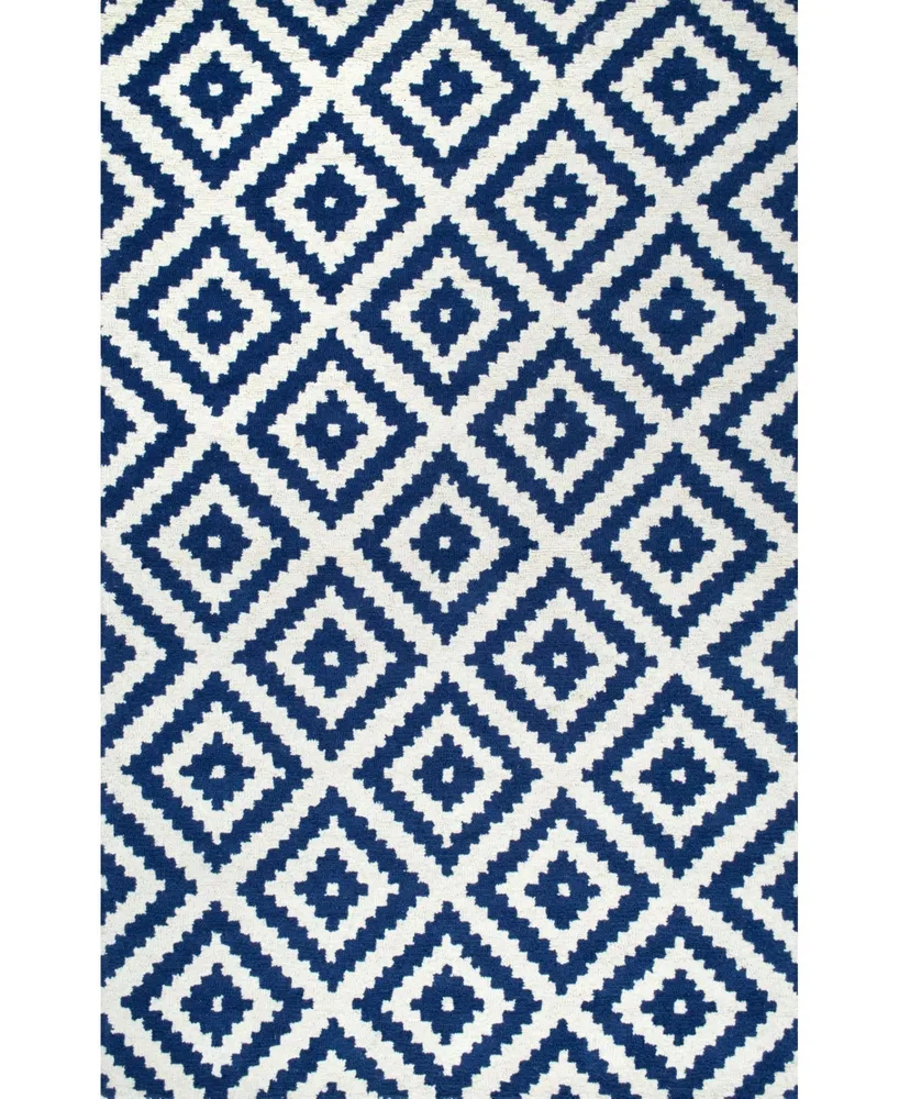 nuLoom Harmony Contemporary Kellee Navy 8'6" x 11'6" Area Rug