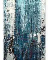 nuLoom Carnival Abstract Haydee Blue 3' x 5' Area Rug