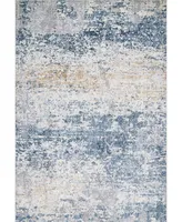 nuLoom Terra Wilde Tribal Distressed Blue 5' x 8' Area Rug