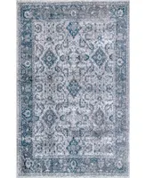 nuLoom Citadel Vintage-Inspired Anaelle Blue 6'7" x 9' Area Rug