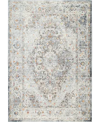 nuLoom Laziza Seren Persian Distressed Silver 5' x 8' Area Rug