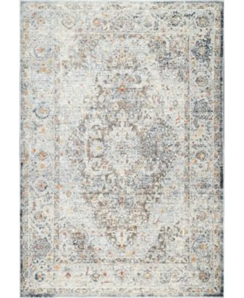 Nuloom Laziza Seren Persian Distressed Silver Area Rug