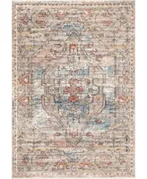 nuLoom Delicate Prima Persian Vintage-Inspired Beige 6'7" x 9' Area Rug