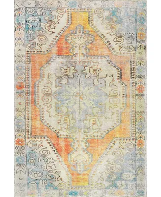 nuLoom Collina Milana Medallion Faded Orange 7'10" x 10' Area Rug