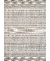 nuLoom Creek Striped Antonella Gray 5' x 8' Area Rug