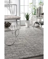 nuLoom Smoky Contemporary Sherill Ripple Gray 7'6" x 9'6" Area Rug