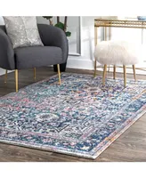 nuLoom Bodrum Persian Vintage-Inspired Raylene Blue 3' x 5' Area Rug