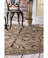 nuLoom Dawn Kathleen Krem 8'6" x 13' Outdoor Area Rug