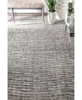 nuLoom Smoky Contemporary Sherill Ripple Gray 6'7" x 9' Area Rug