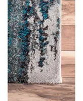 Nuloom Carnival Abstract Haydee Blue Area Rug