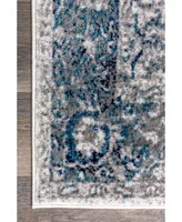 nuLoom Citadel Vintage-Inspired Anaelle Blue 8' x 10' Area Rug